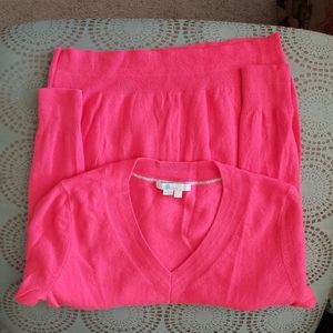 Boden neon salmon pink in size small 100% cashmere